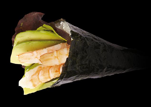 Temaki Crevette avocat menthe